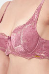 Amante Padded Wired Demi Coverage Super Support Bra - Messa Rose — thumbnail 4